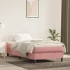 Image de Cadre de lit sans matelas rose 90x200 cm velours