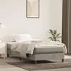 Image de Cadre de lit sans matelas gris clair 100x200 cm velours