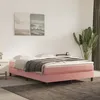 Image de Cadre de lit sans matelas rose 140x190 cm velours