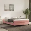 Image de Cadre de lit sans matelas rose 140x200 cm velours