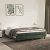 Image de Cadre de lit sans matelas vert foncé 180x200 cm velours