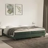 Image de Cadre de lit sans matelas vert foncé 200x200 cm velours