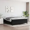 Image de Cadre de lit sans matelas noir 160x200 cm tissu