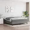 Image de Cadre de lit sans matelas gris foncé 180x200 cm tissu