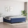 Image de Cadre de lit sans matelas bleu 180x200 cm tissu