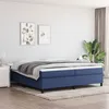 Image de vidaXL Bedframe zonder matras stof blauw 200x200 cm3120892