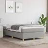 Image de Cadre de lit sans matelas gris clair 120x200 cm tissu