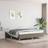 Image de Cadre de lit sans matelas taupe 160x200 cm tissu