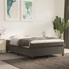 Image de Cadre de lit sans matelas gris foncé 140x190 cm velours