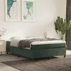 Image de Cadre de lit sans matelas vert foncé 140x190 cm velours