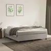 Image de Cadre de lit sans matelas gris clair 160x200 cm velours
