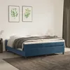 Image de Cadre de lit sans matelas bleu foncé 160x200 cm velours