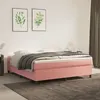 Image de Cadre de lit sans matelas rose 160x200 cm velours