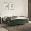 Image de Cadre de lit sans matelas vert foncé 180x200 cm velours