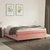 Image de Cadre de lit sans matelas rose 180x200 cm velours