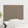 Image de vidaXL 2 x Têtes de Lit Meubles de Chambre à Coucher Accessoires de Lit Simple Têtes de Cadre de Lit Intérieur Taupe 90x5x78/88 cm Tissu