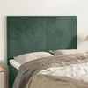 Image de vidaXL Hoofdborden 4 st 72x5x78/88 cm fluweel donkergroen3116103