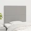 Image de vidaXL Hoofdborden 2 st 100 x 5 x 78/88 cm stof lichtgrijs3116182