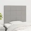 Image de vidaXL Hoofdborden 2 st 90x5x78/88 cm stof lichtgrijs3116314