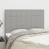 Image de vidaXL Hoofdborden 4 st 72x5x78/88 cm stof lichtgrijs3116330