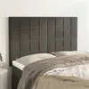 Image de vidaXL Hoofdborden 4 st 72x5x78/88 cm fluweel donkergrijs3116381