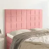 Image de vidaXL Hoofdborden 4 st 72x5x78/88 cm fluweel roze3116385