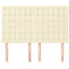 Image de Têtes de lit 4 pcs Crème 72x5x78/88 cm Similicuir