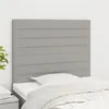 Image de vidaXL Hoofdborden 2 st 100 x 5 x 78/88 cm stof lichtgrijs3116462