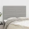 Image de vidaXL Hoofdborden 4 st 72x5x78/88 cm stof lichtgrijs3116470