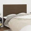 Image de vidaXL 4 x Têtes de Lit Meubles de Chambre à Coucher Accessoires de Lit Simple Têtes de Cadre de Lit Intérieur Marron Foncé 90x5x78/88 cm Tissu