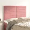 Image de vidaXL Hoofdborden 4 st 72x5x78/88 cm fluweel roze3116525