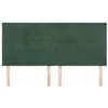 Image de vidaXL Hoofdborden 4 st 80x5x78/88 cm fluweel donkergroen3116529