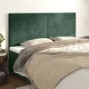Image de vidaXL Hoofdborden 4 st 100x5x78/88 cm fluweel donkergroen3116541
