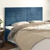 Image de vidaXL Hoofdborden 4 st 100x5x78/88 cm fluweel donkerblauw3116542