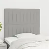 Image de vidaXL Hoofdborden 2 st 90x5x78/88 cm stof lichtgrijs3116552