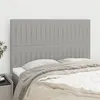 Image de vidaXL Hoofdborden 4 st 72x5x78/88 cm stof lichtgrijs3116568