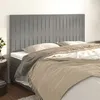 Image de vidaXL Hoofdborden 4 st 100 x 5 x 78/88 cm fluweel lichtgrijs3116636