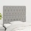 Image de vidaXL Hoofdborden 2 st 100x7x78/88 cm stof lichtgrijs3116658