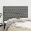 Image de vidaXL Hoofdborden 4 st 72x7x78/88 cm stof donkergrijs3116667