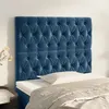 Image de vidaXL Hoofdborden 2 st 90x7x78/88 cm fluweel donkerblauw3116708