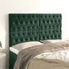 Image de vidaXL Hoofdborden 4 st 80x7x78/88 cm fluweel donkergroen3116725