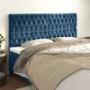 Image de vidaXL Hoofdborden 4 st 90x7x78/88 cm fluweel donkerblauw3116732