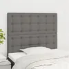 Image de vidaXL Hoofdborden 2 st 90x5x78/88 cm stof donkergrijs3116749