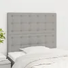 Image de vidaXL Hoofdborden 2 st 100 x 5 x 78/88 cm stof lichtgrijs3116756