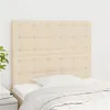Image de vidaXL Hoofdborden 2 st 100x5x78/88 cm stof cràmekleurig3116761