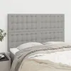 Image de vidaXL Hoofdborden 4 st 72x5x78/88 cm stof lichtgrijs3116764