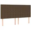 Image de vidaXL Hoofdborden 4 st 80x5x78/88 cm stof donkerbruin3116775