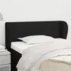 Image de vidaXL Hoofdbord met randen 93x23x78/88 cm stof zwart3116848