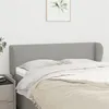 Image de vidaXL Hoofdbord met randen 147x23x78/88 cm stof lichtgrijs3116862
