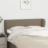 Image de vidaXL Hoofdbord met randen 147x23x78/88 cm stof taupe3116866